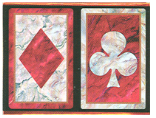 Congress Playing Card Set: Red Marble 2-deck Bridge Set, Regular Index main image
